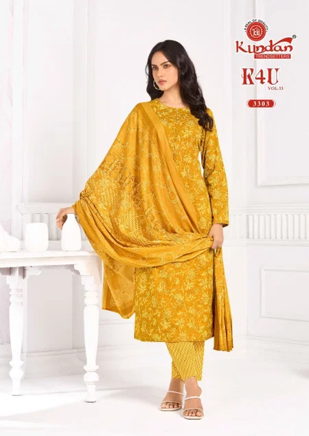 k4u Vol 33 By Kundan Cotton Kurti With Bottom Dupatta Wholesale Price In Surat
